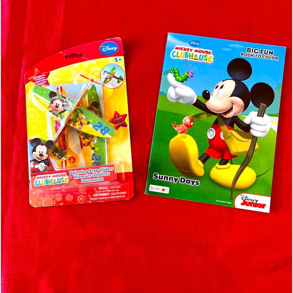 ☀️☀️Disney Mickey Mouse Clubhouse Activity Book & Two Gliders☀️☀️